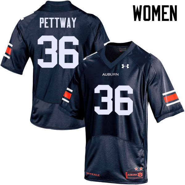 Auburn Tigers Women's Kamryn Pettway #36 Navy Under Armour Stitched College NCAA Authentic Football Jersey KSN1574VD